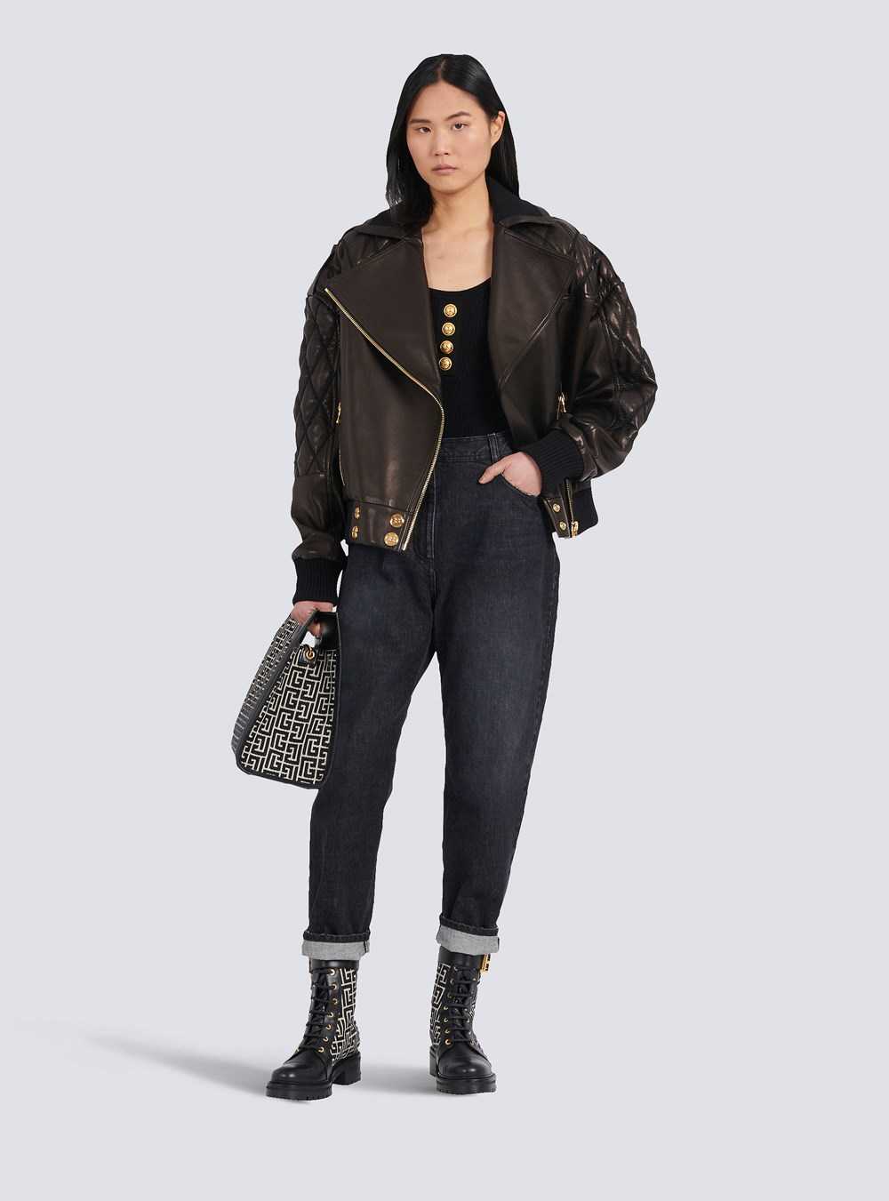 Balmain Eco-designed Boyfriend Jeans Black | KYUXWTV-54