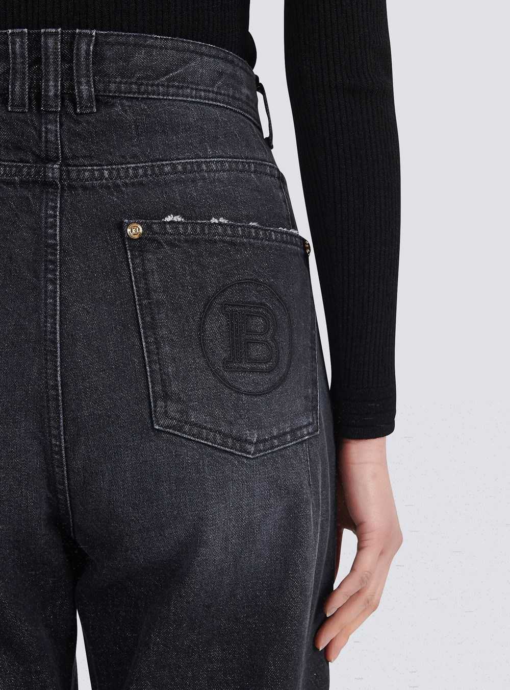 Balmain Eco-designed Boyfriend Jeans Black | KYUXWTV-54