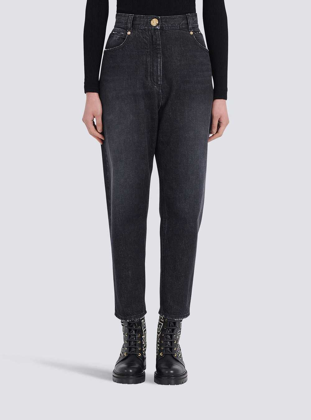 Balmain Eco-designed Boyfriend Jeans Black | KYUXWTV-54