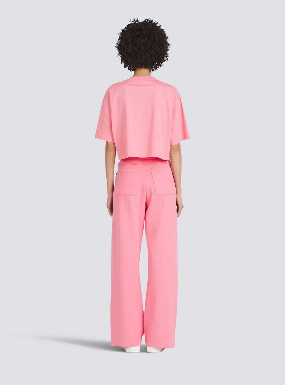 Balmain Eco-designed Cotton Sweatpants Pink | FSWHCDO-13