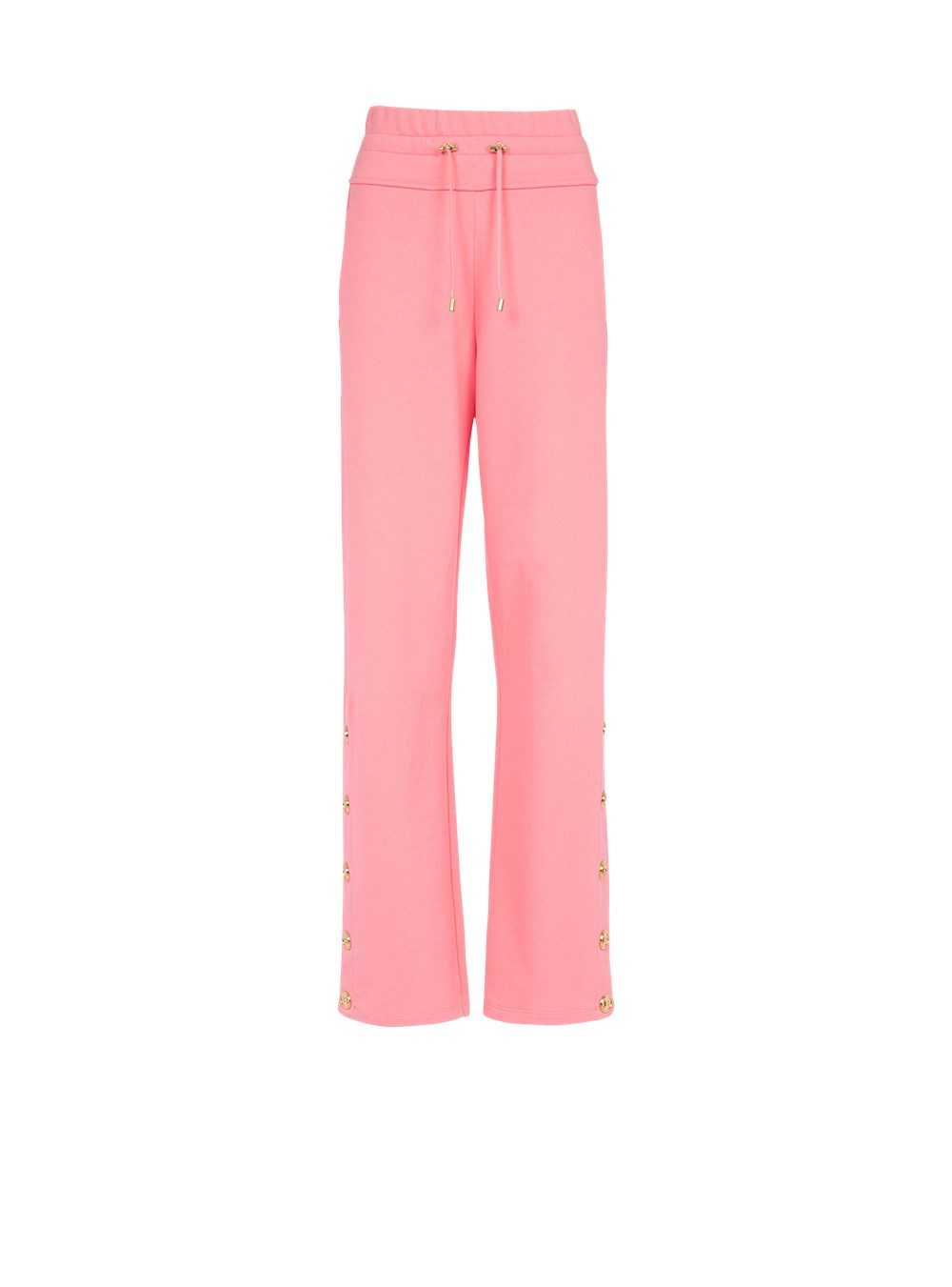 Balmain Eco-designed Cotton Sweatpants Pink | FSWHCDO-13