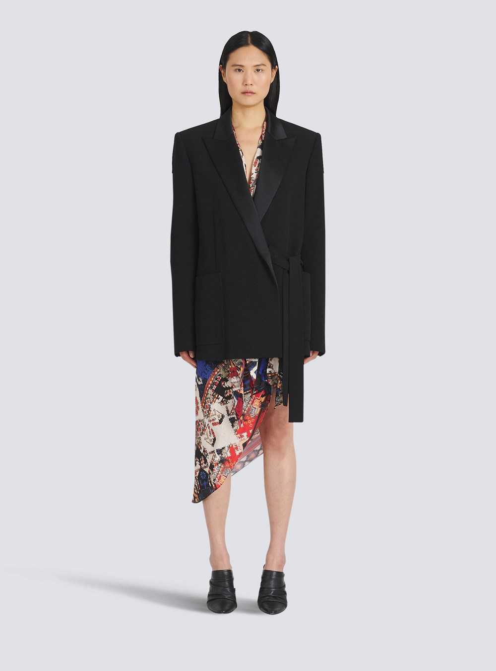 Balmain Eco-designed Crepe Blazer Black | GLRQWNY-49