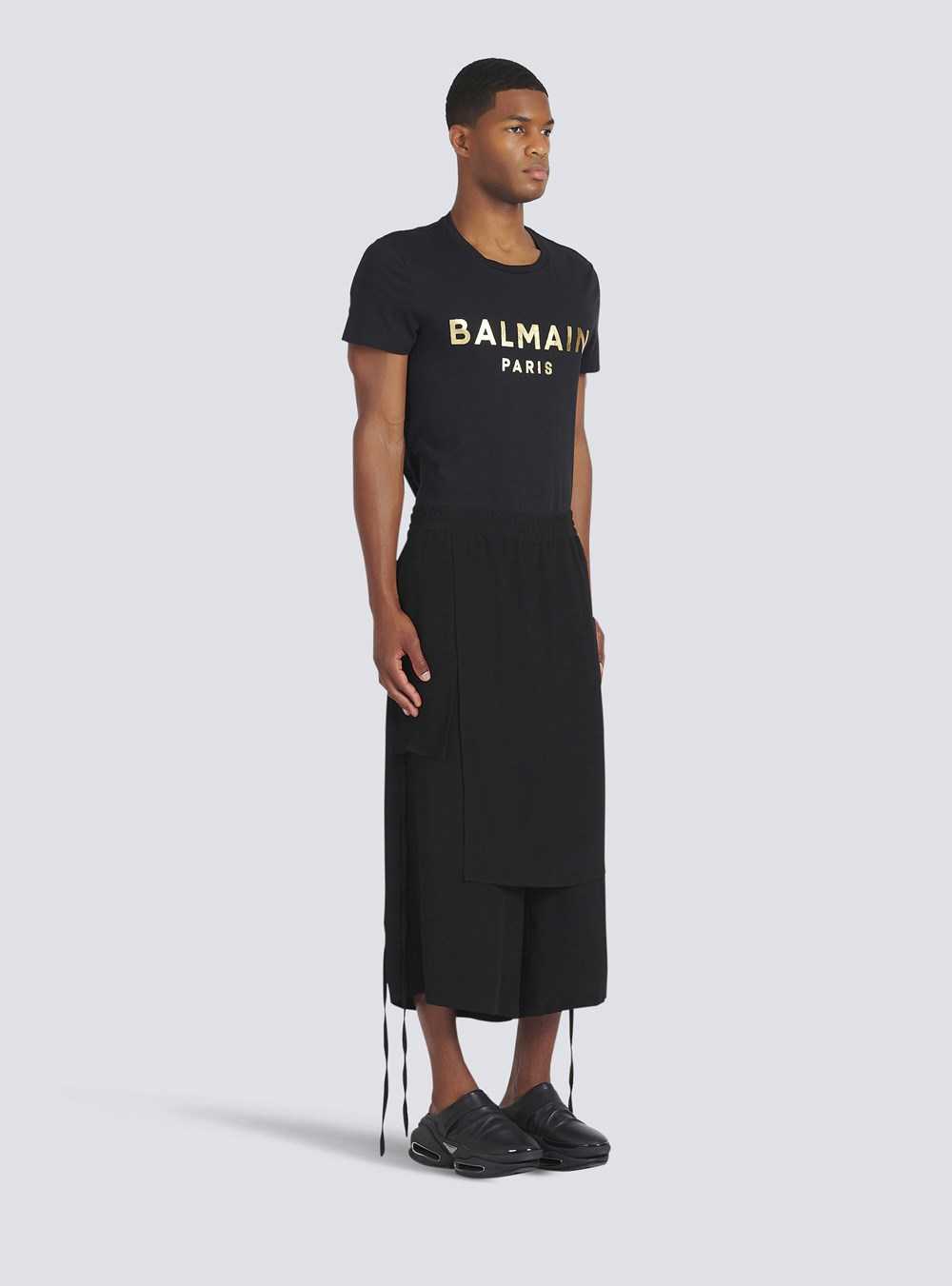 Balmain Eco-designed Crepe Shorts Black | MVDAWGQ-24