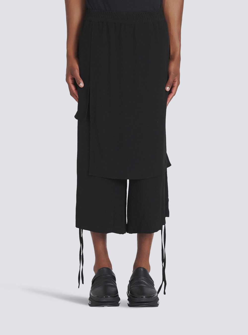 Balmain Eco-designed Crepe Shorts Black | MVDAWGQ-24