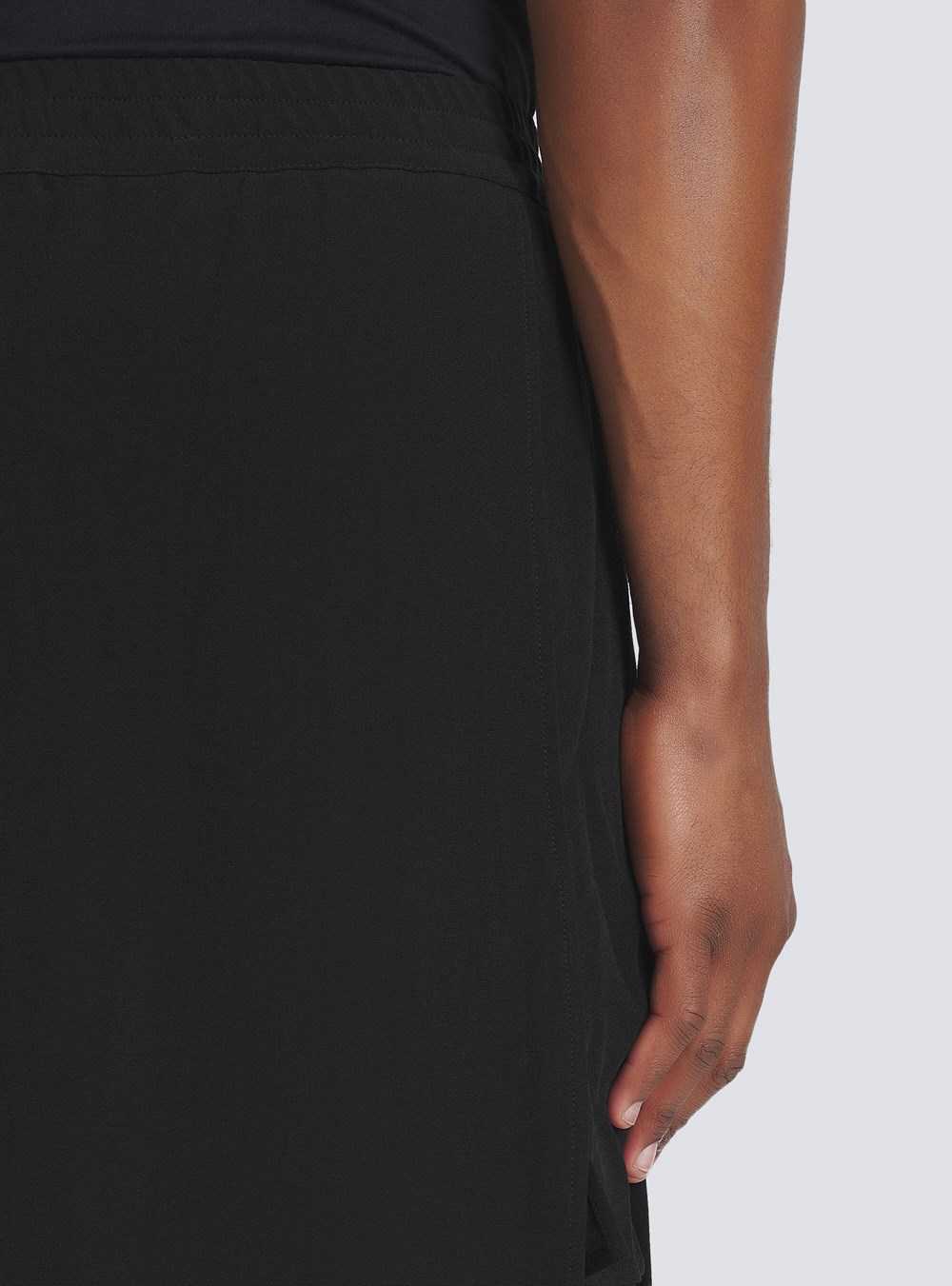 Balmain Eco-designed Crepe Shorts Black | MVDAWGQ-24