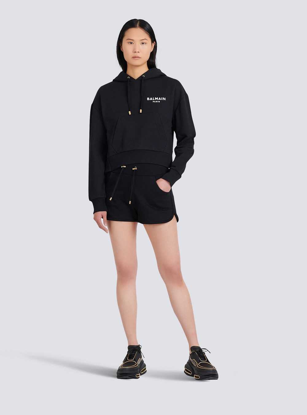 Balmain Eco-designed Knit Shorts Black | WBNVTRZ-64