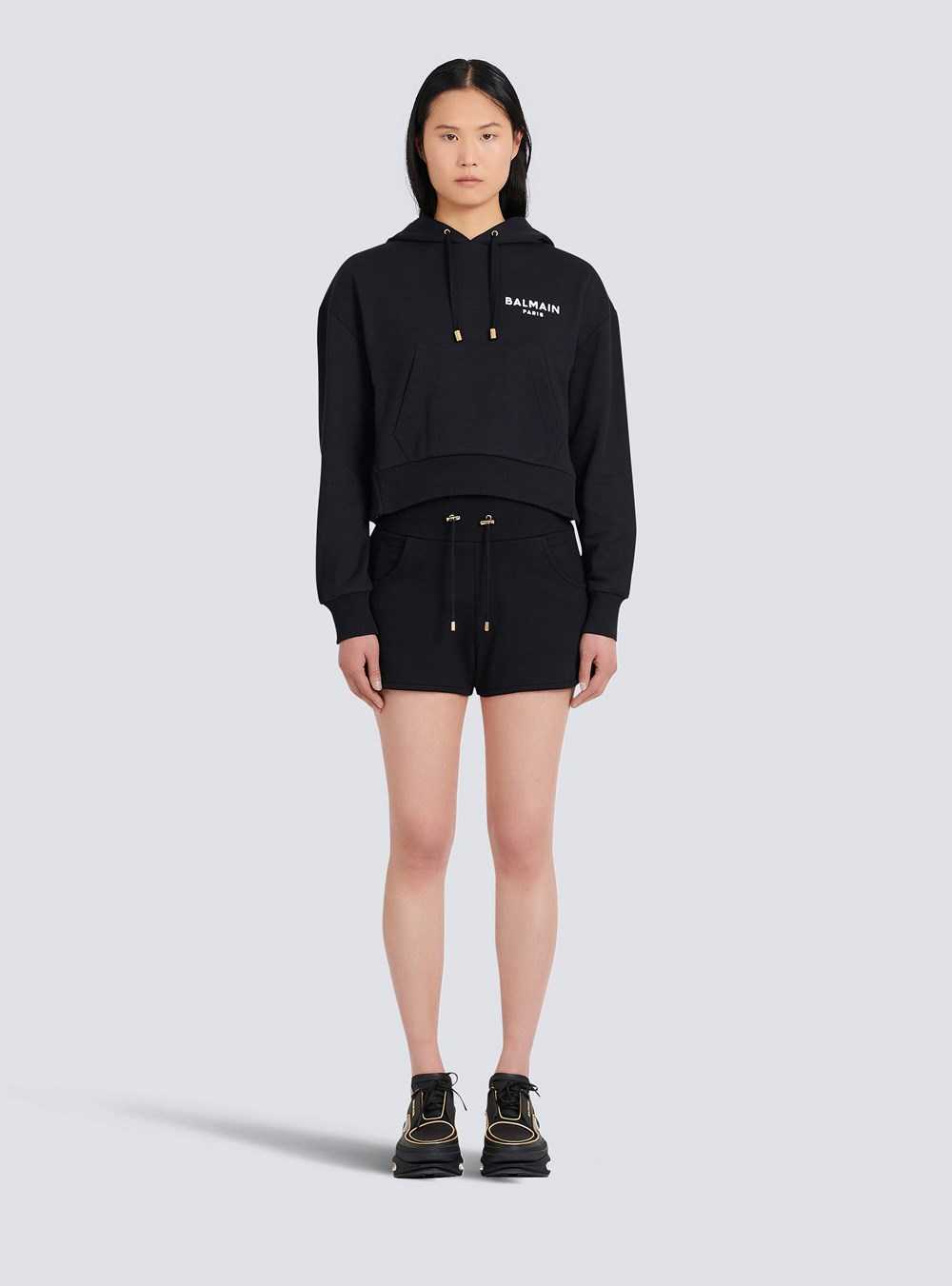 Balmain Eco-designed Knit Shorts Black | WBNVTRZ-64