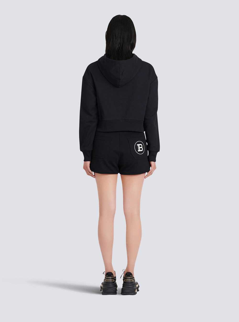 Balmain Eco-designed Knit Shorts Black | WBNVTRZ-64