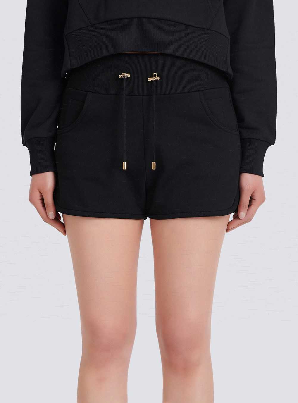 Balmain Eco-designed Knit Shorts Black | WBNVTRZ-64