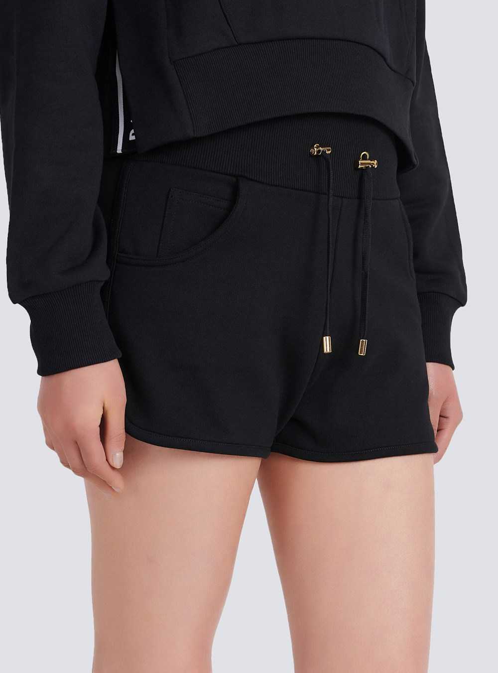 Balmain Eco-designed Knit Shorts Black | WBNVTRZ-64