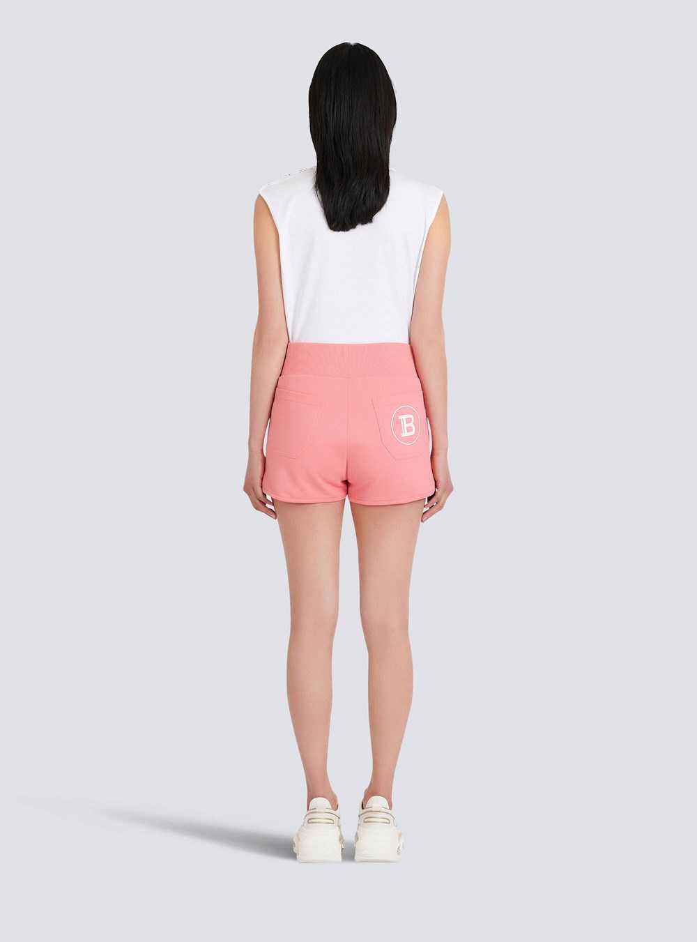 Balmain Eco-designed Knit Shorts Pink | CGWYNTF-09