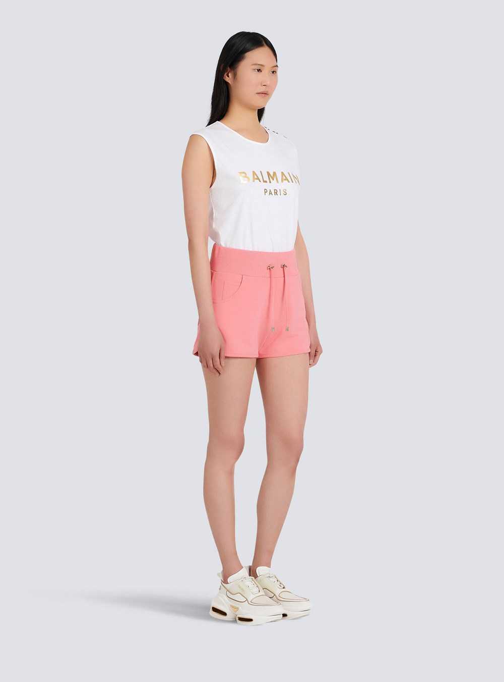 Balmain Eco-designed Knit Shorts Pink | CGWYNTF-09