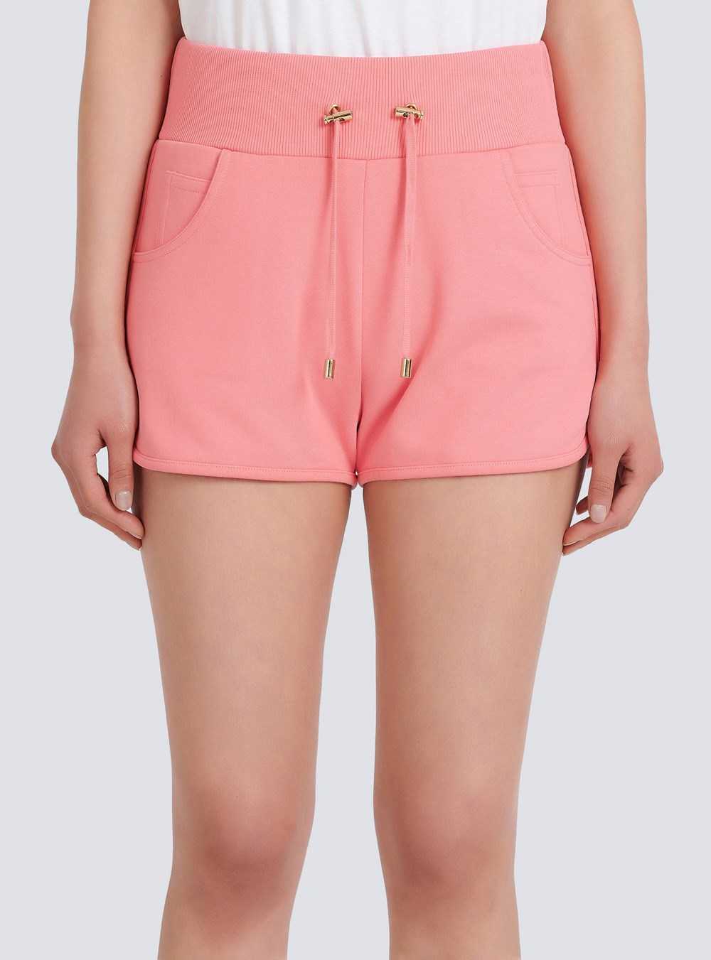 Balmain Eco-designed Knit Shorts Pink | CGWYNTF-09