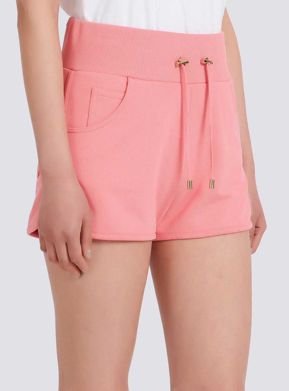 Balmain Eco-designed Knit Shorts Pink | CGWYNTF-09