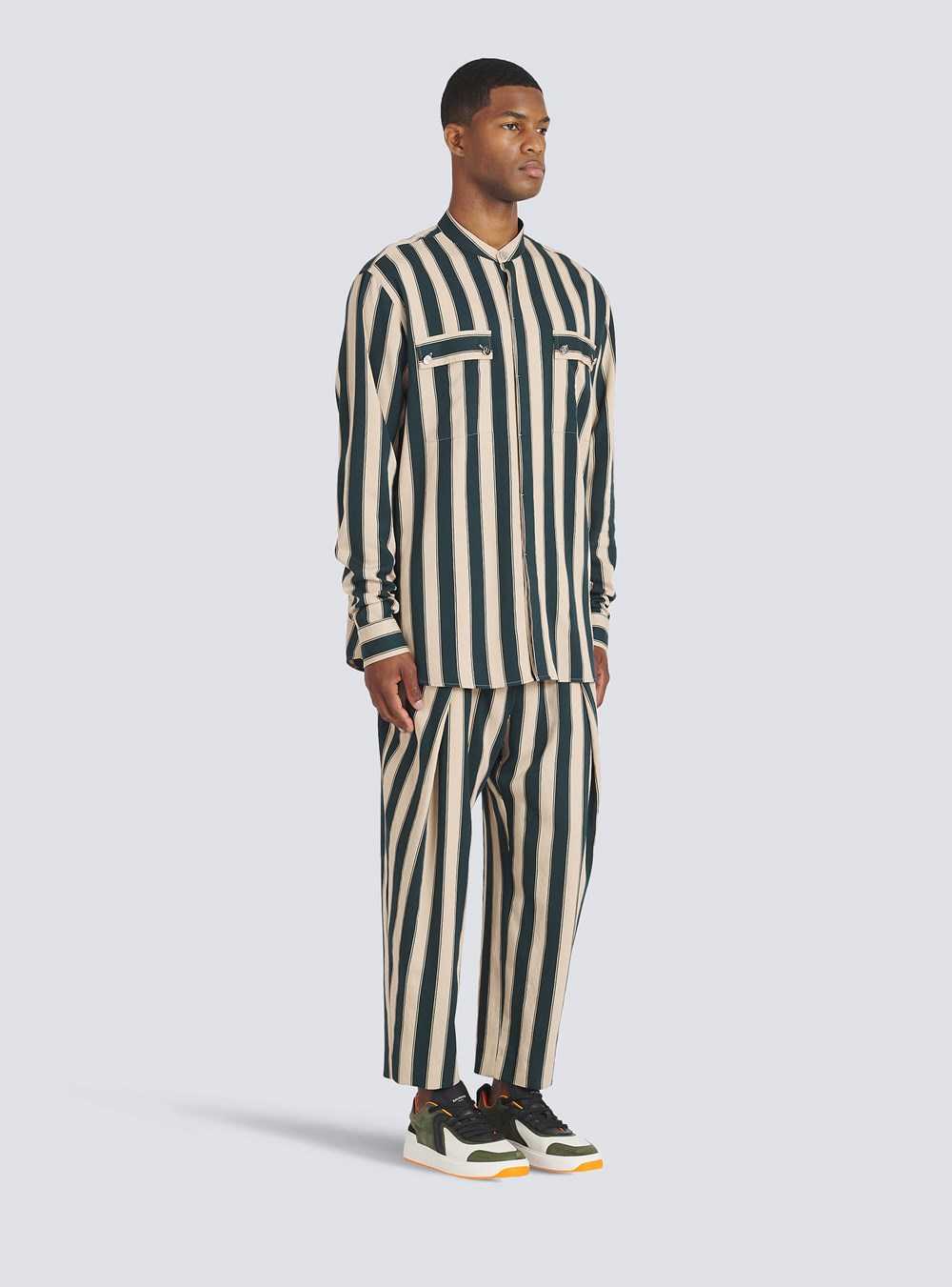 Balmain Eco-designed Striped Shirt Multicolor | QZOGVAL-50