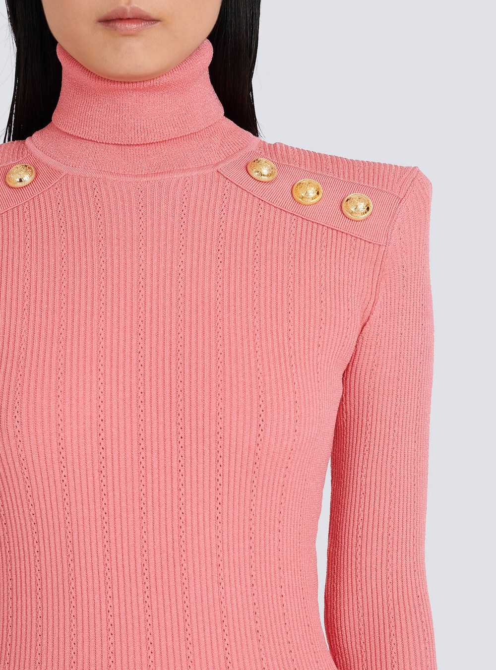 Balmain Eco-designed Sweater With Gold-tone Buttons Pink | YNAWJOM-39