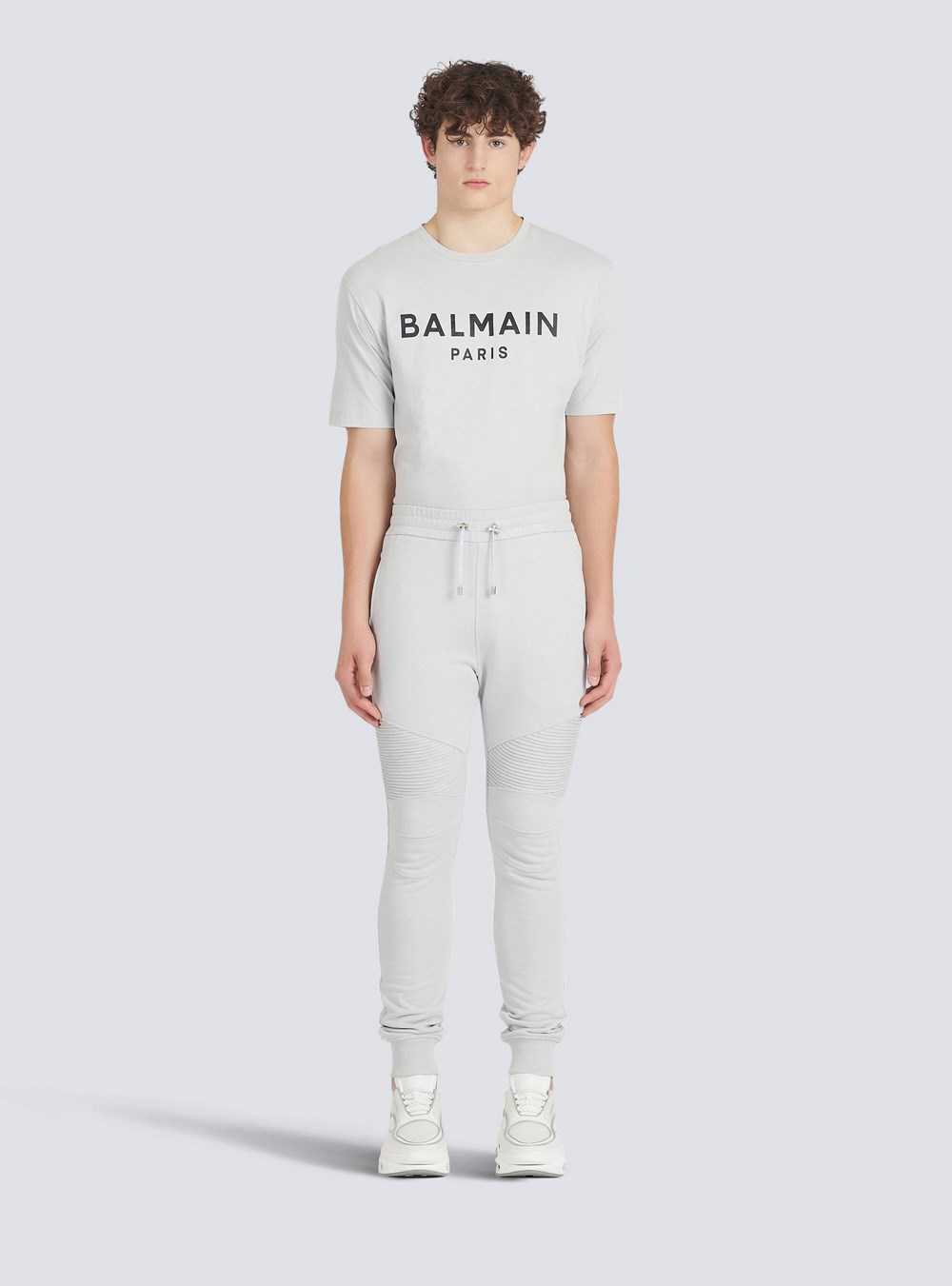 Balmain Eco-designed Sweatpants With Balmain Logo Print Grey | RSLFOMH-46