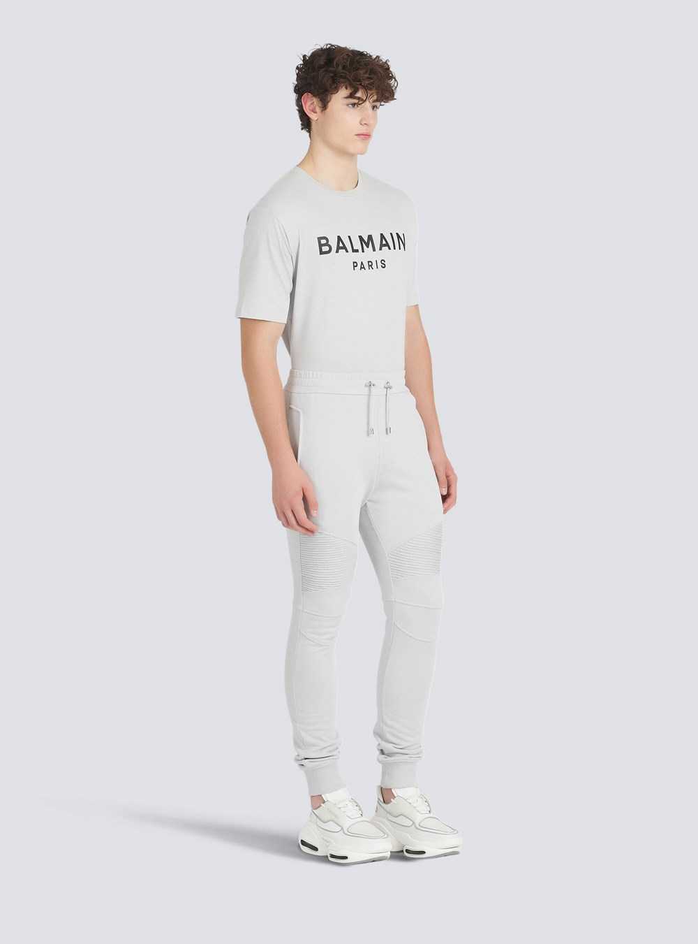 Balmain Eco-designed Sweatpants With Balmain Logo Print Grey | RSLFOMH-46