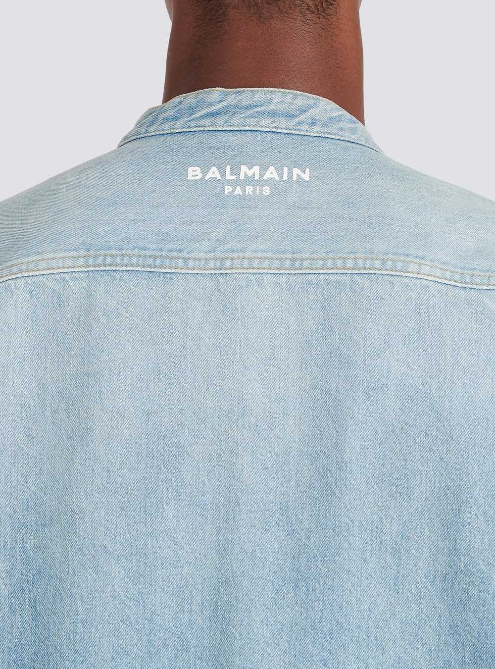 Balmain Eo-designed Denim Shirt Blue | YWLEVXK-05