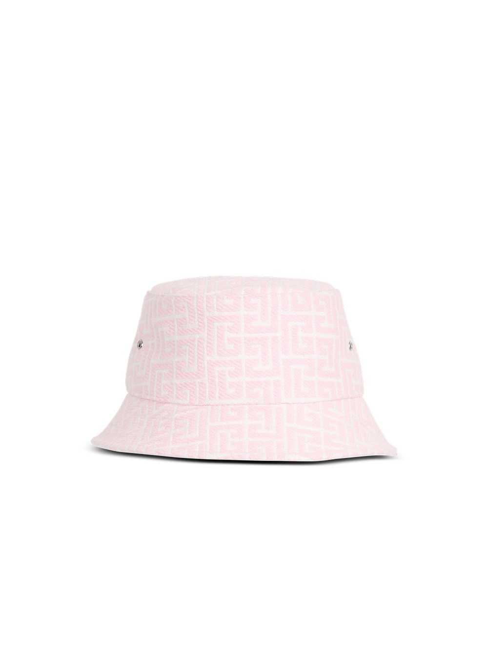 Balmain Exclusive - Balmain-monogrammed Jacquard Bucket Hat Pink | SGOXDCY-26