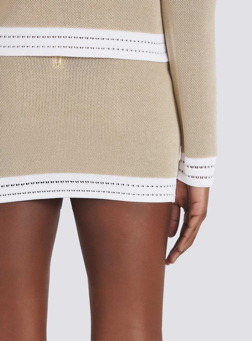 Balmain Exclusive - Knit Cardigan With Gold-tone Buttons Beige | BXVKLHI-71