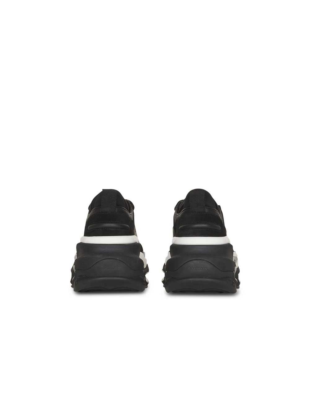 Balmain Exclusive - Leather B-bold Low-top Sneakers Black | UHRPXLV-63