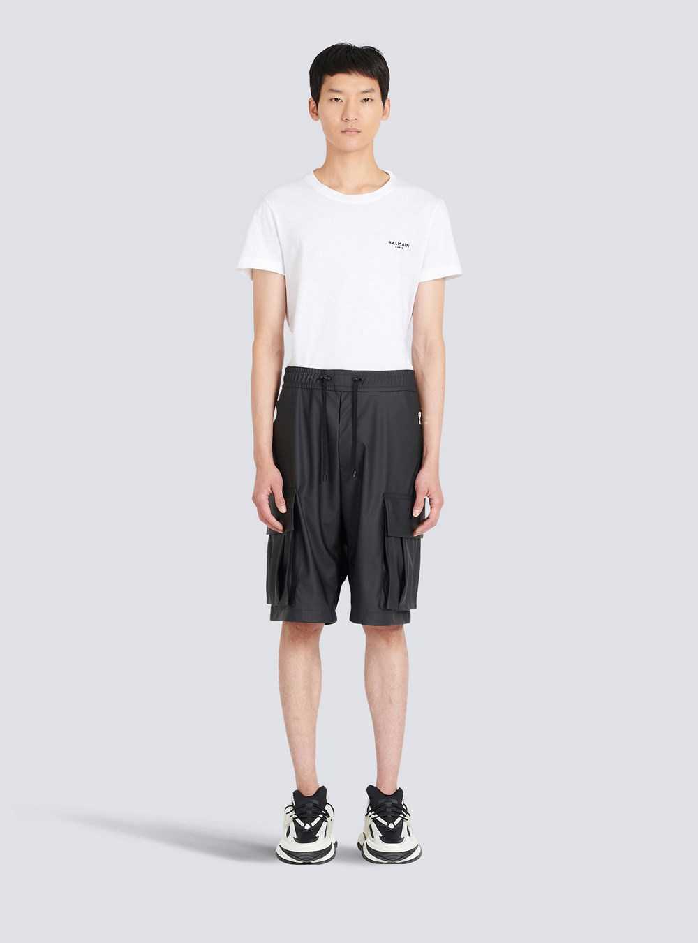 Balmain Faux Leather Shorts Black | YQPOISR-73