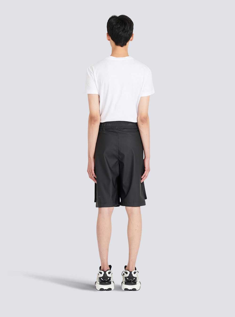 Balmain Faux Leather Shorts Black | YQPOISR-73