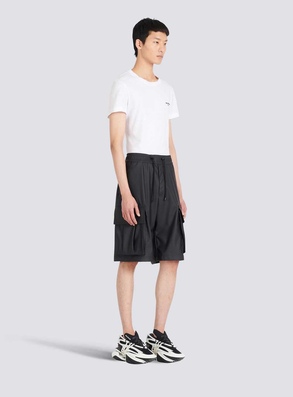 Balmain Faux Leather Shorts Black | YQPOISR-73