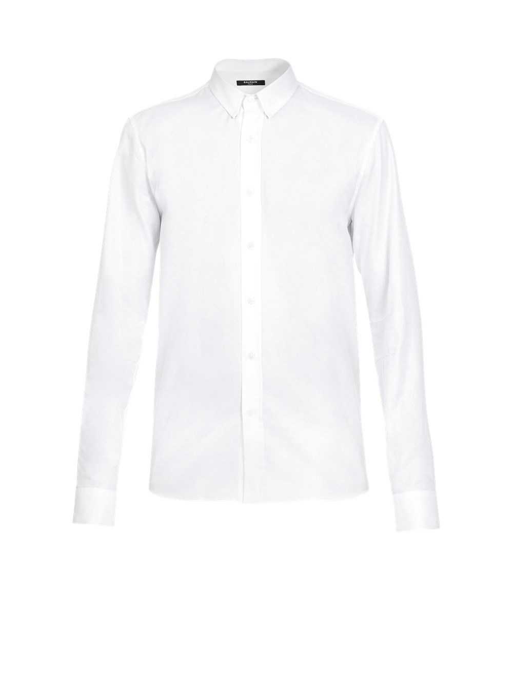 Balmain Fitted White Cotton Shirt White | LPVXHQN-30