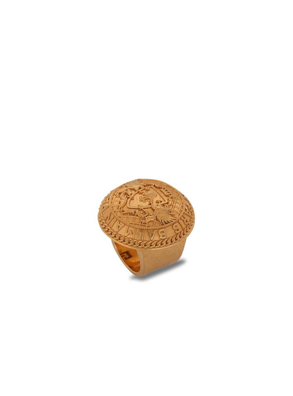 Balmain Gold-tone Brass Coin Ring Gold | BSCJRZX-84