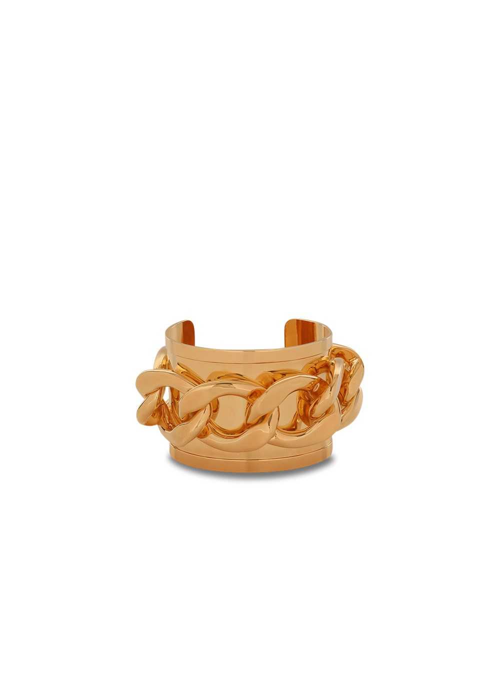 Balmain Gold-tone Brass Cuff Bracelet With Chain Gold | OKQBPZR-65