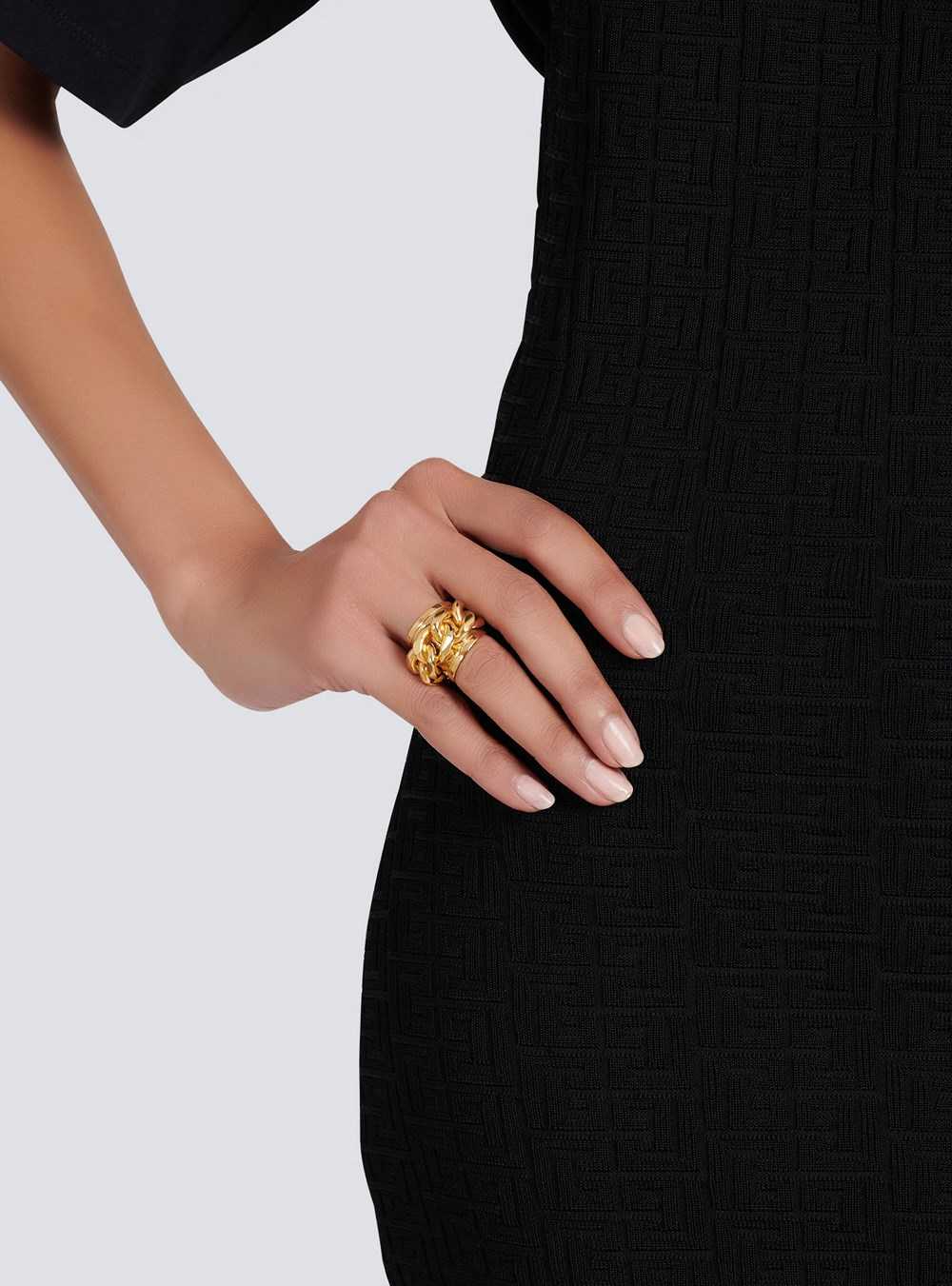 Balmain Gold-tone Brass Ring With Chain Gold | OZKRNYS-46