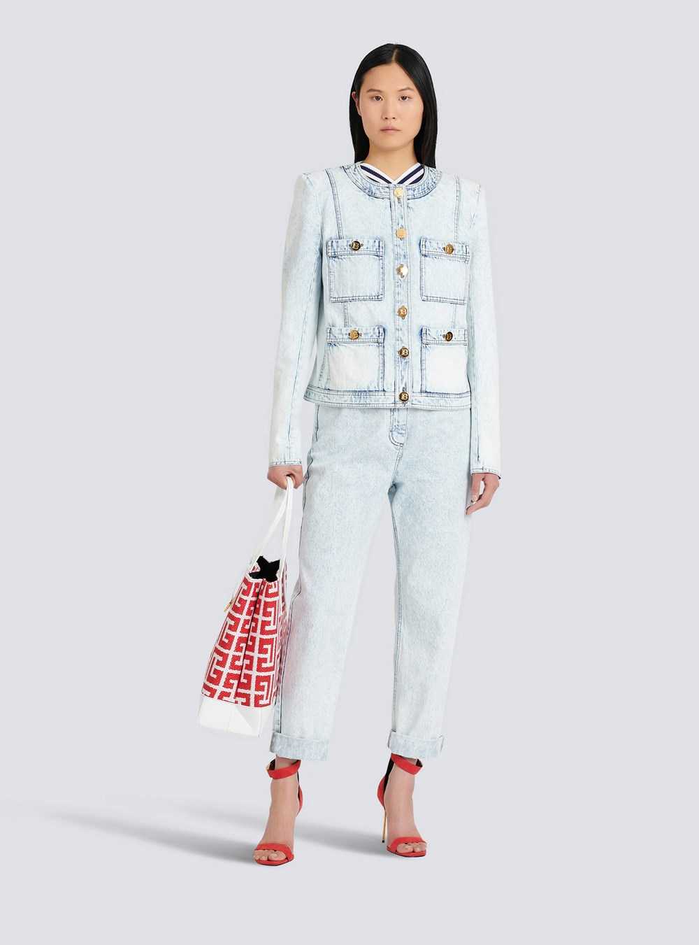 Balmain High Summer Capsule - Boyfriend Cut Jeans Blue | CMEWKZQ-03