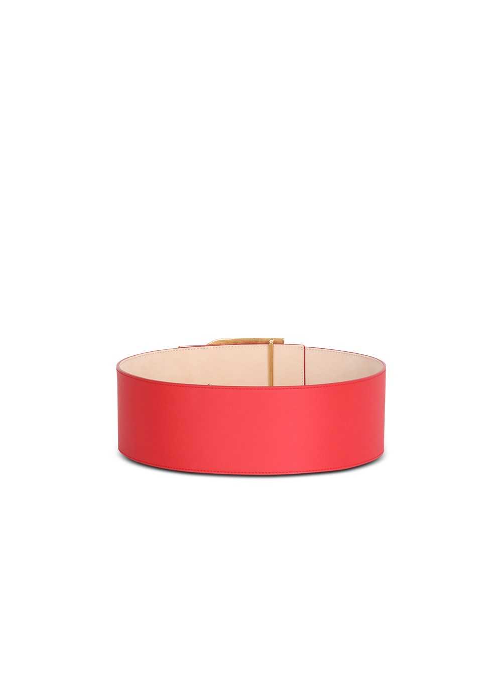 Balmain High Summer Capsule - Leather B-belt Belt Red | RUQFKJM-32