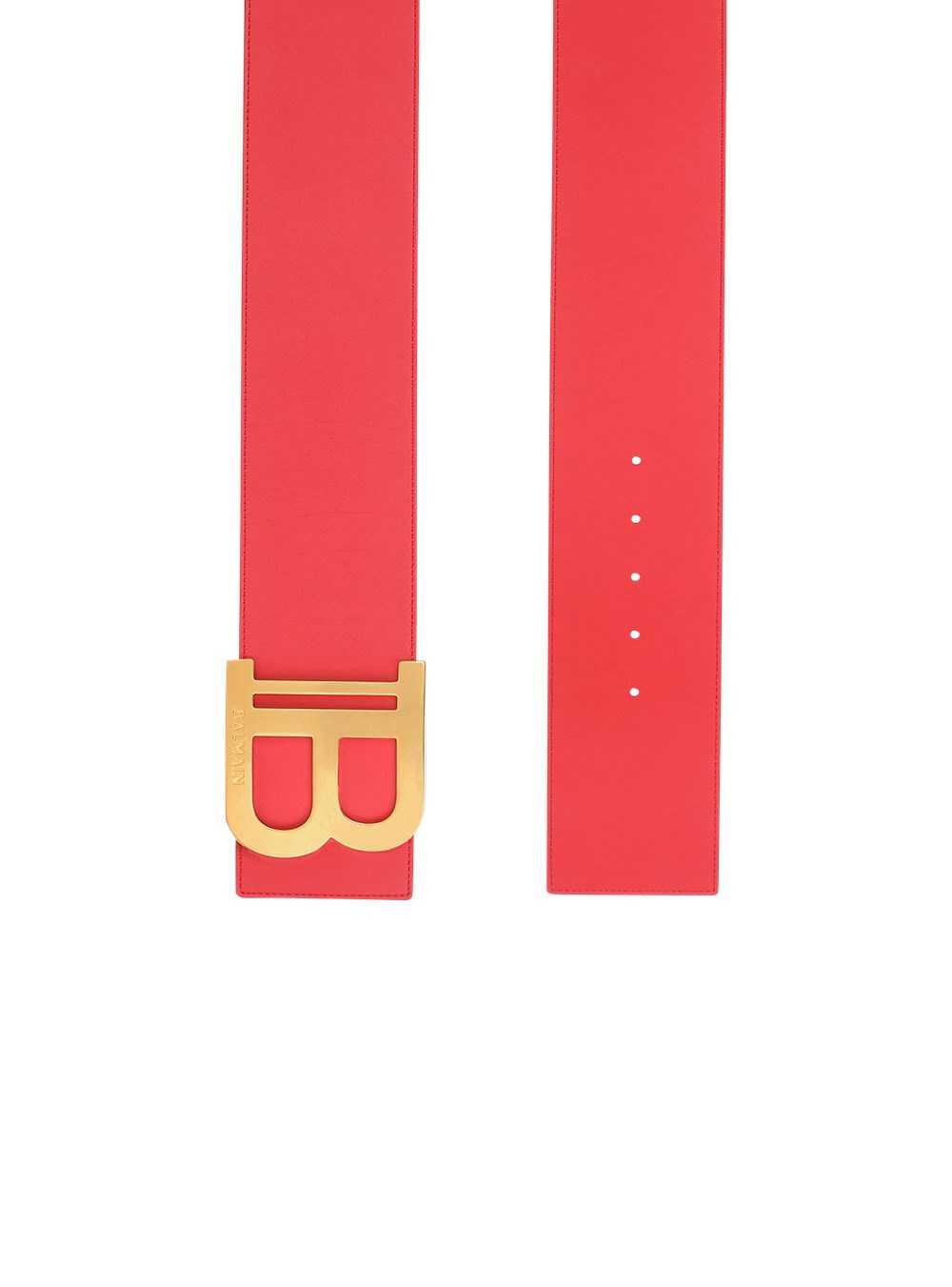 Balmain High Summer Capsule - Leather B-belt Belt Red | RUQFKJM-32