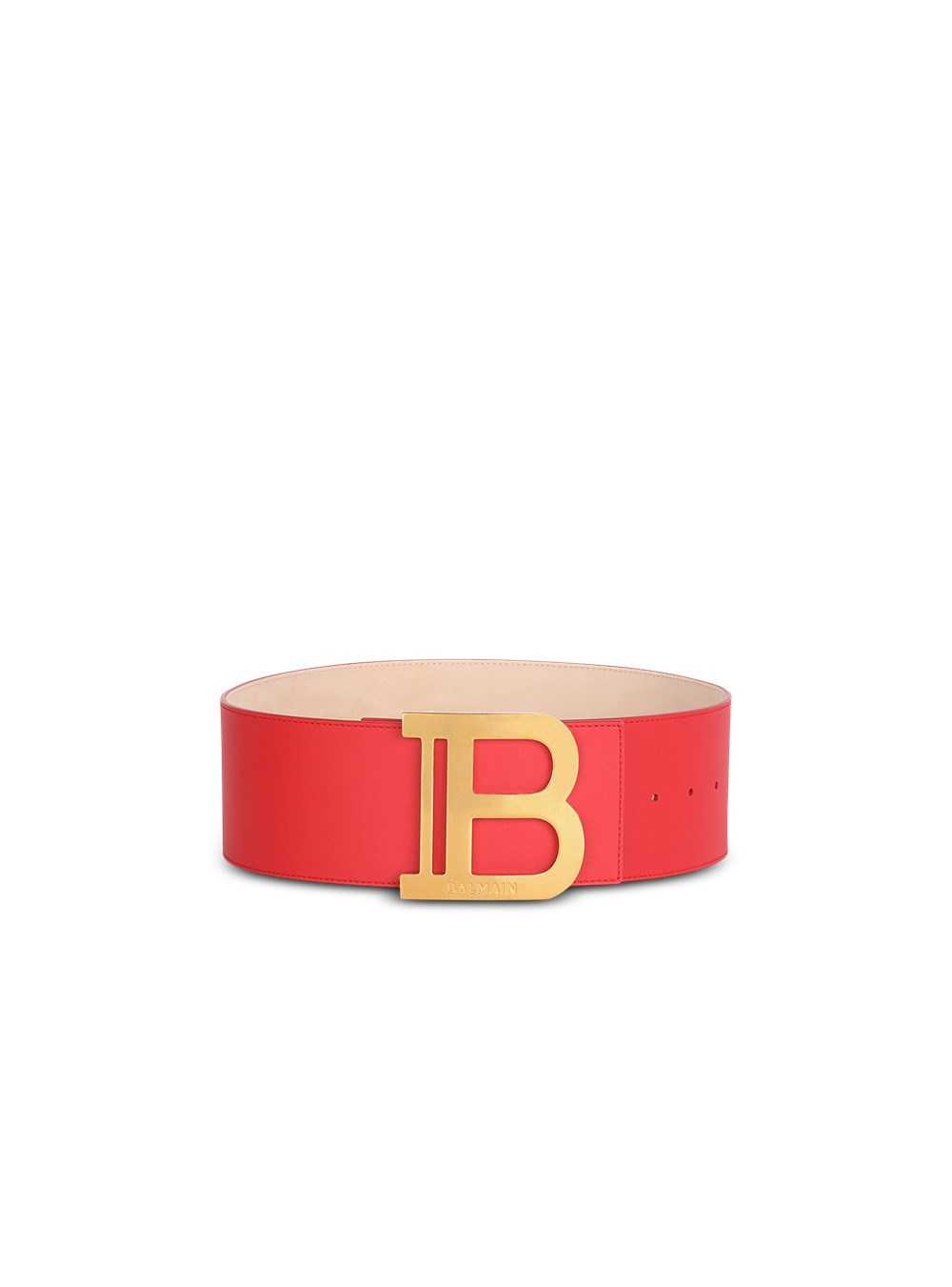 Balmain High Summer Capsule - Leather B-belt Belt Red | RUQFKJM-32