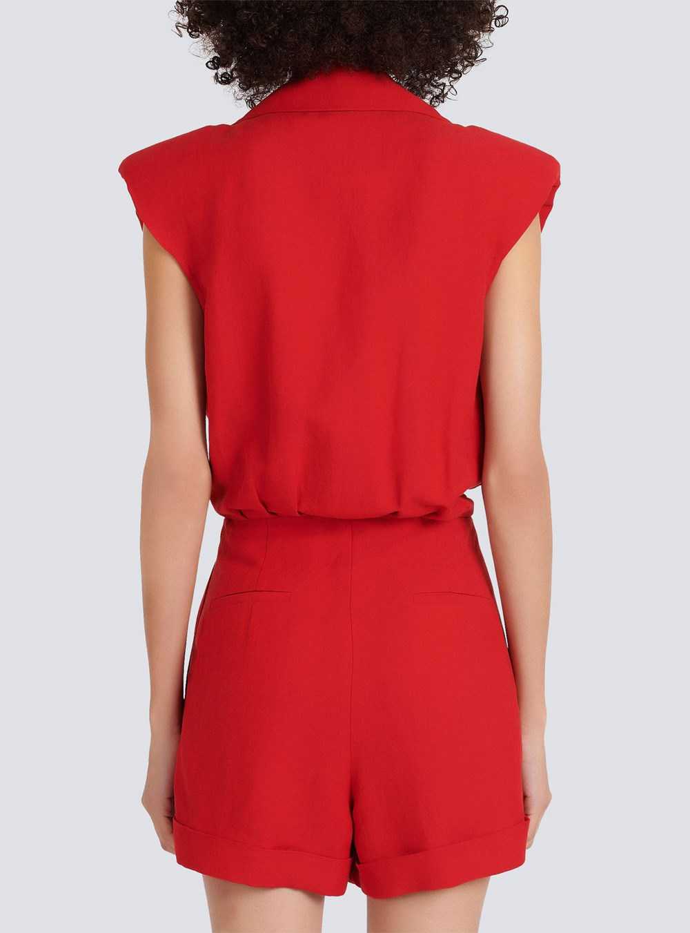 Balmain High Summer Capsule - Short Jumpsuit Red | OEXQLDU-64