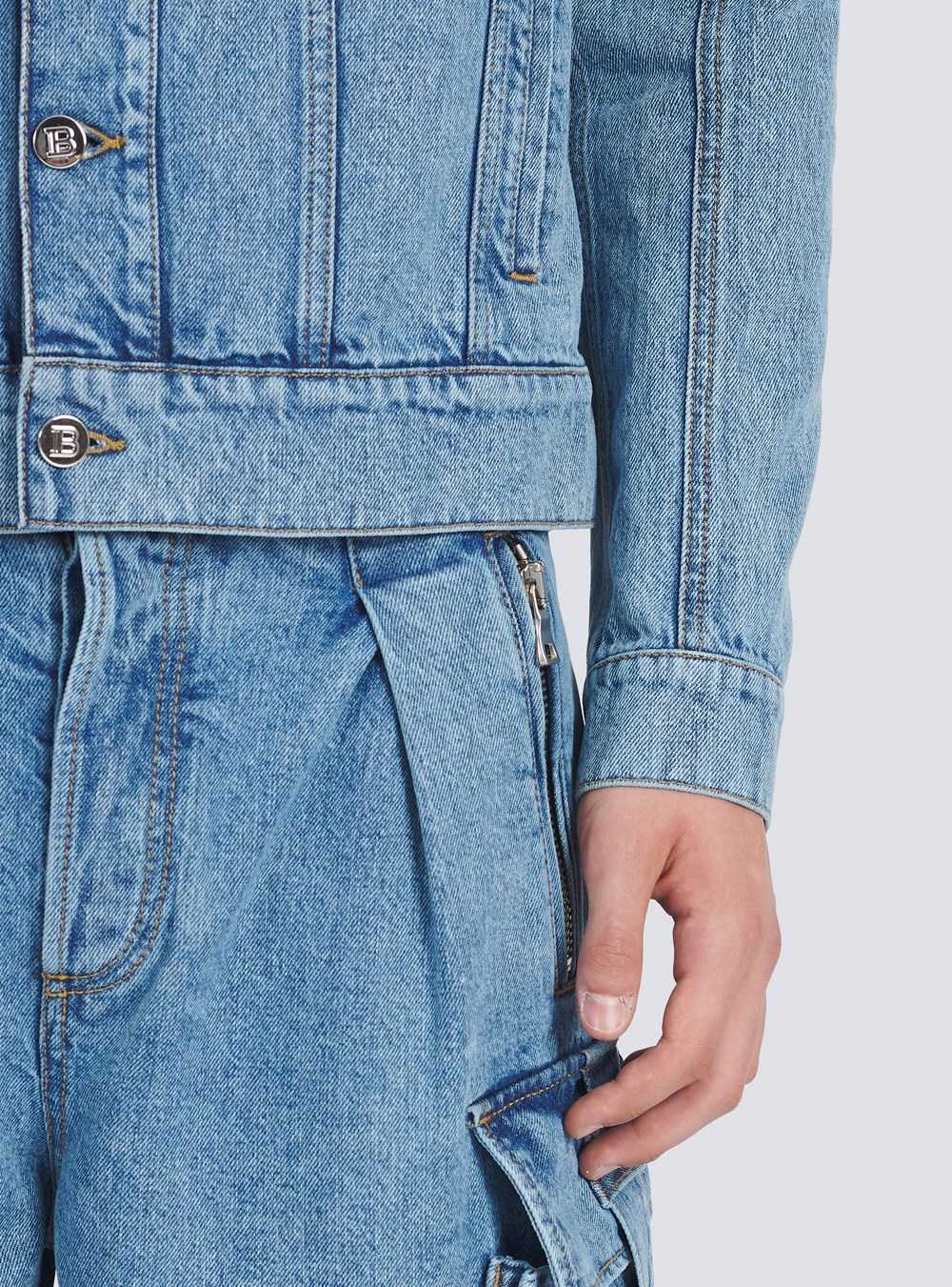 Balmain High Summer Capsule -denim Jean Jacket Blue | VDSZYIC-08