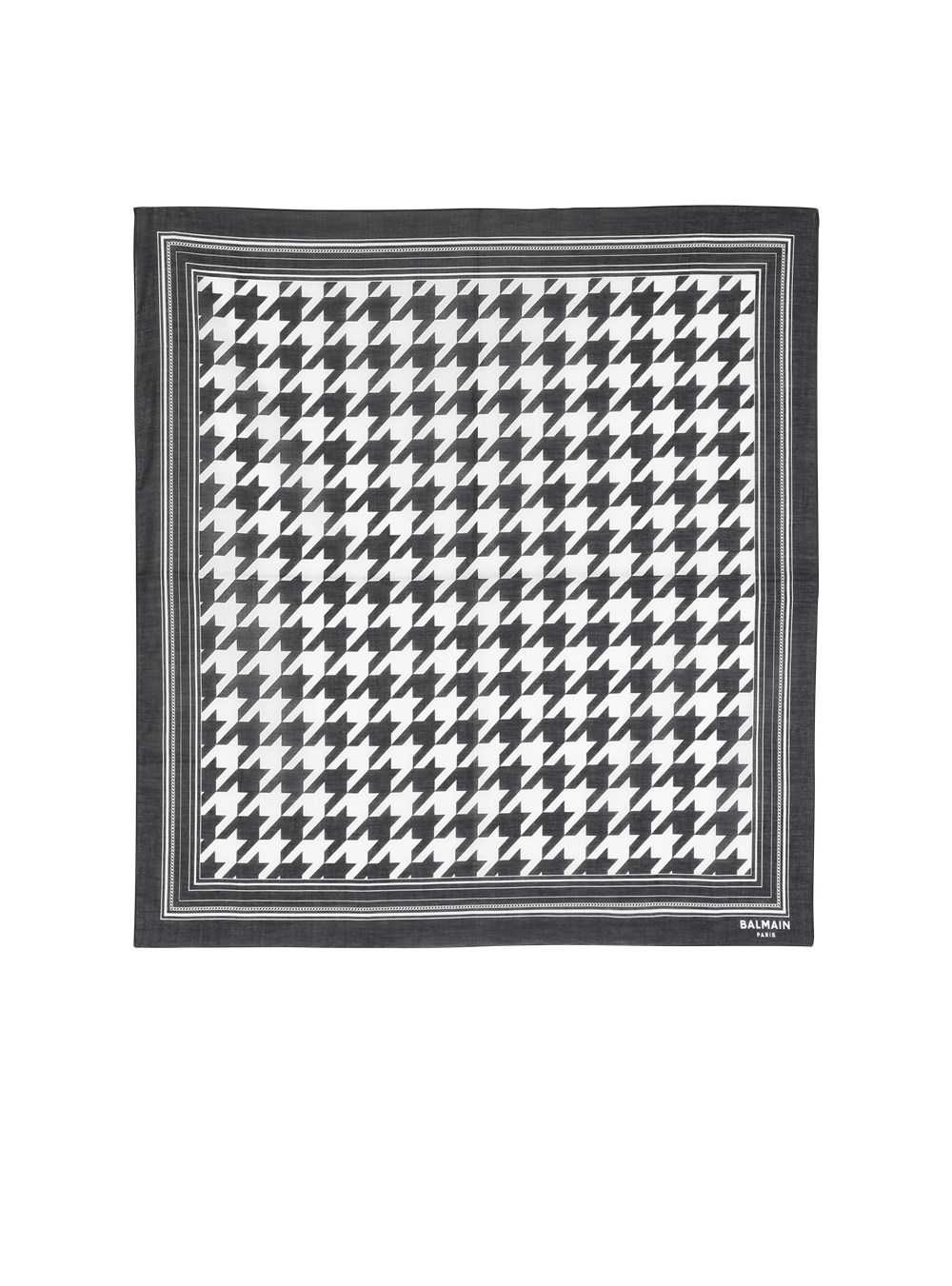 Balmain Houndstooth Print Bandana Black | KUGHBZO-42