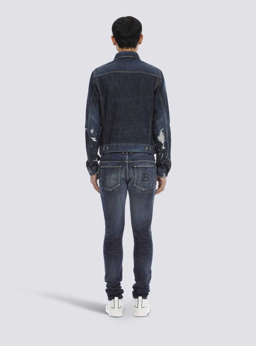 Balmain Jean Jacket Navy | NEHGQAY-93