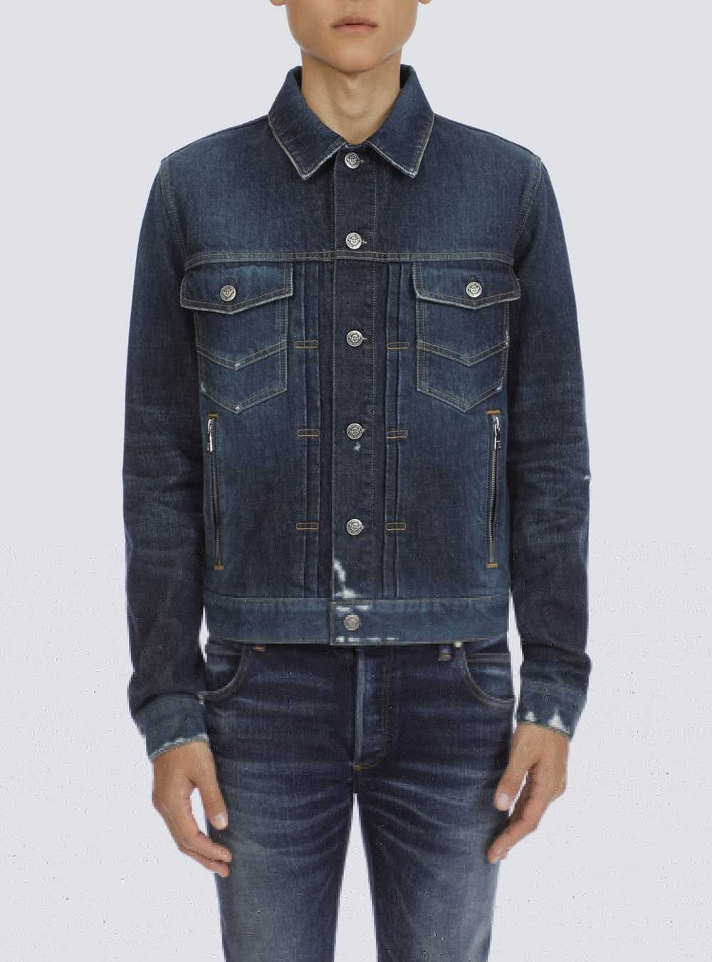 Balmain Jean Jacket Navy | NEHGQAY-93