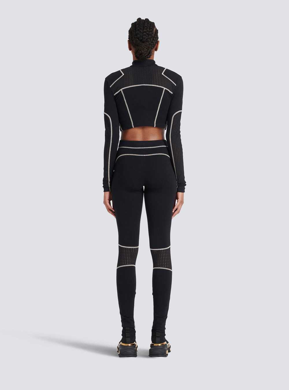 Balmain Jersey Crop Top Black | IJOBNRS-45