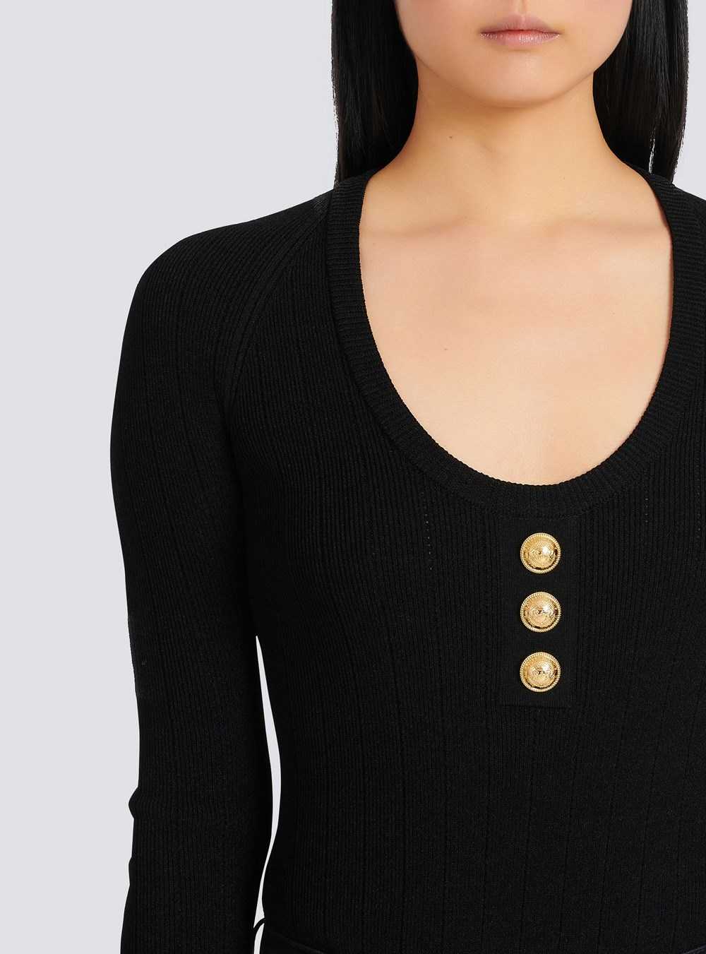 Balmain Knit Bodysuit Black | CEYMQHN-57