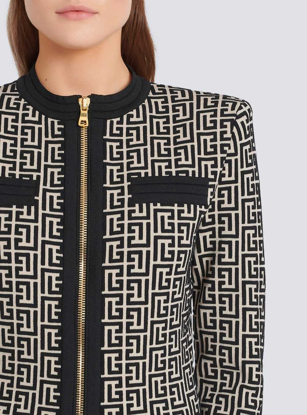 Balmain Knit Cardigan With Balmain Monogram Black | WGLFAUY-20