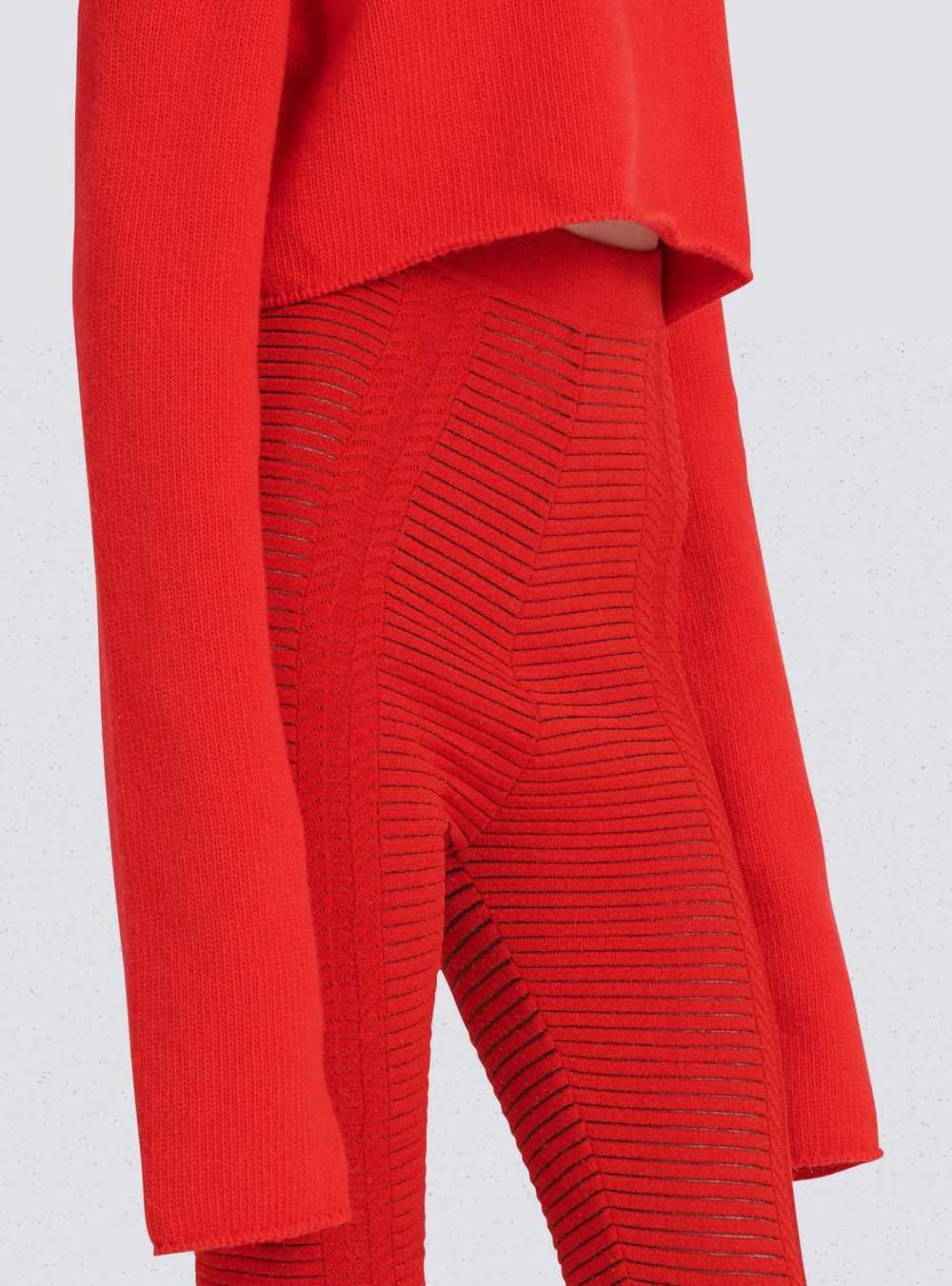 Balmain Knit Leggings Red | SQYHKDV-19