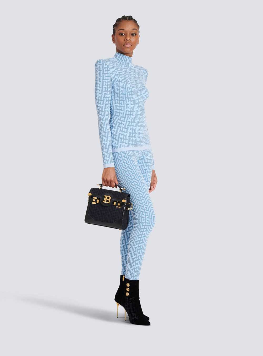 Balmain Knit Sweater With Balmain Monogram Blue | CBSWRHT-27