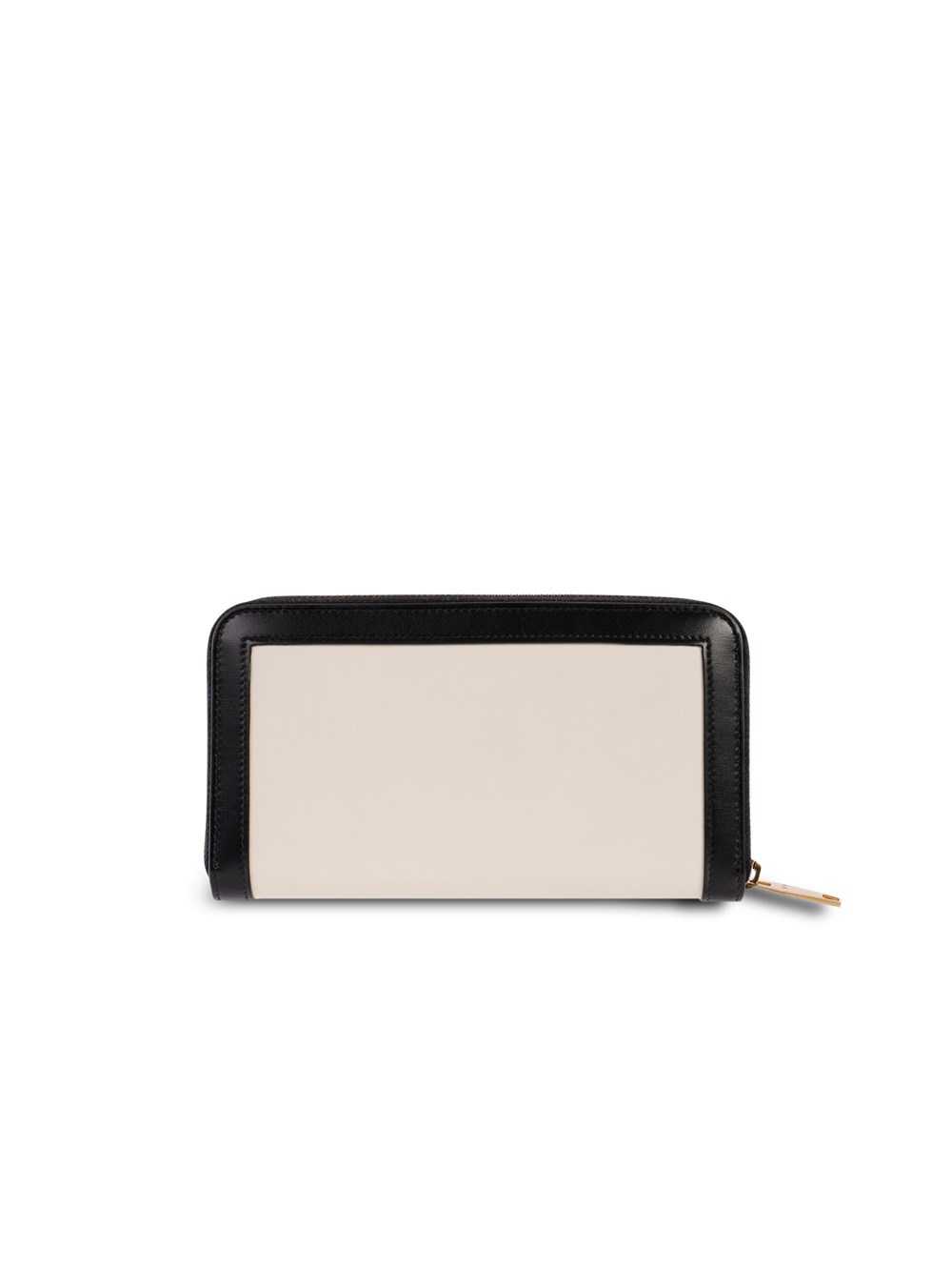 Balmain Leather 1945 Zipped Wallet White | ZBDXSQF-81