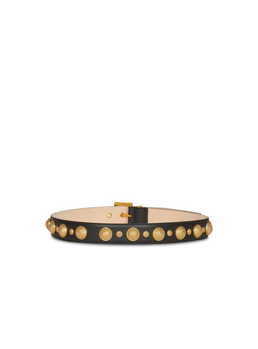 Balmain Leather And Gold-tone Coin Belt Belt Black | GSRLVDZ-71