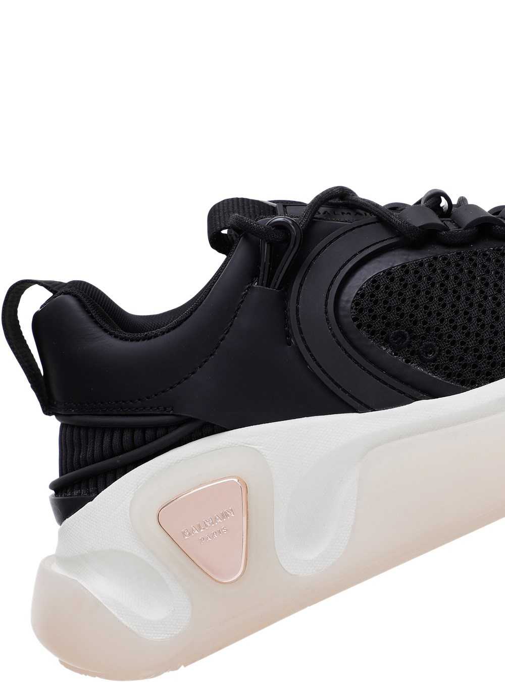 Balmain Leather And Mesh B-runner Sneakers Black | QFWJCSB-62